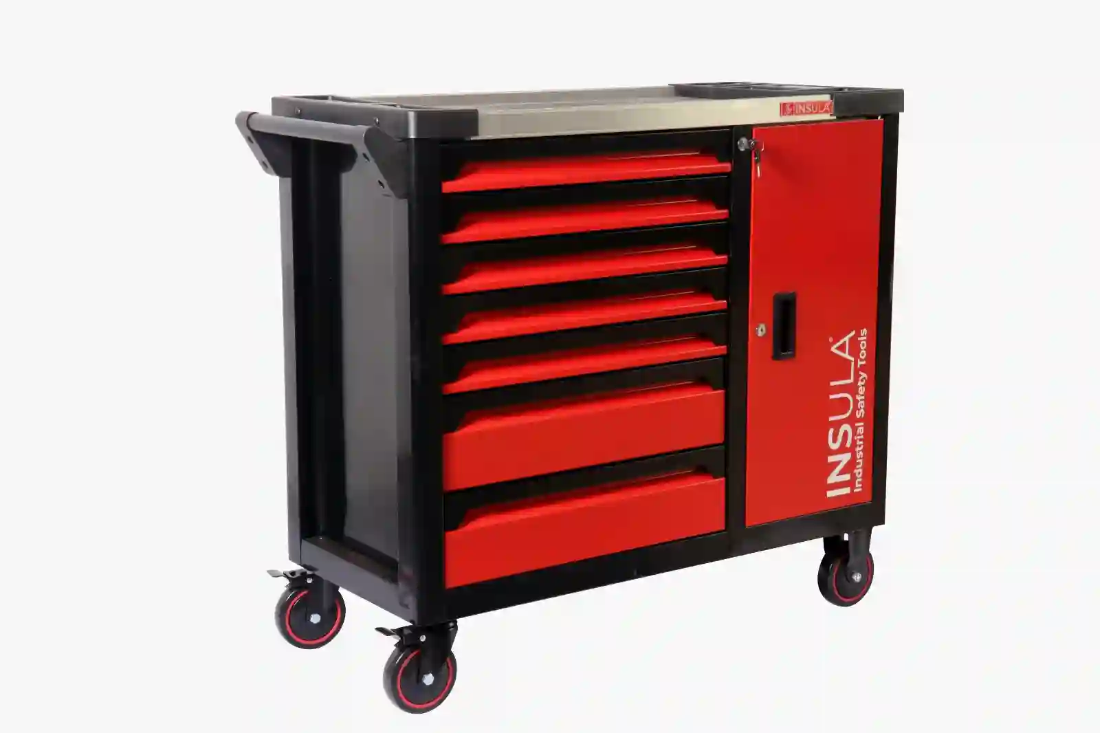 Tool Trolley 7 Drawer : 9 Compartment Workstation - Premium Line